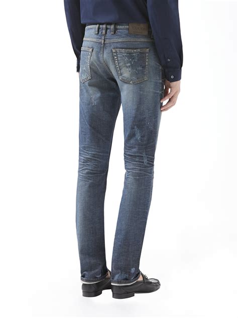 gucci jeans mens fake|Gucci men's skinny jeans.